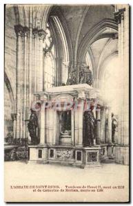 Postcard Abbey of Saint Denis Tomb of Henri II and Catherine de Medicis