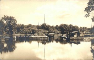 Songo Locks Maine ME Bicknell Photo Real Photo c1930s Postcard