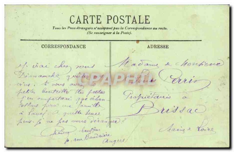 Angers Old Postcard The castle Boulevard