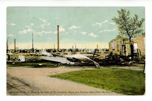ME - Old Orchard. Aug 1907 Fire Ruins of Seashore House & Emerson Hotel