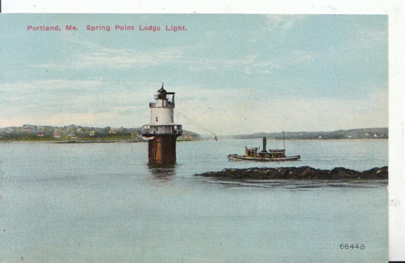America Postcard - Portland - Maine - Spring Point Ledge Light - Ref 5753A