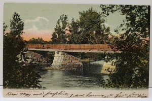 Androscoggin River Maine 1907 to Lynn Massachusetts UDB Early View Postcard D9