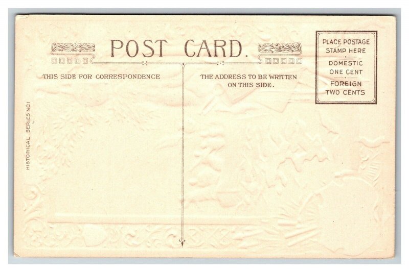 1910 Patriotic George Washington Crossing Delaware Winsch Back Historical Series