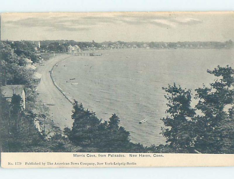 Pre-1907 BEACH SCENE New Haven Connecticut CT A3651