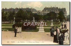Paris 1 - Tuileries - L & # 39Homme Bird - Old Postcard