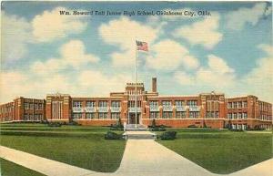 OK, Oklahoma City, Oklahoma, Wm. Howard Taft Junior High School,Curteich 4B-H226