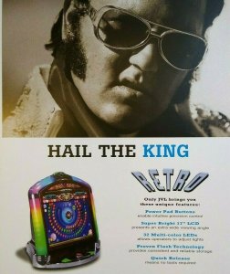 Elvis The King Retro Arcade Flyer Video Game Sales Bar Top Promo 8.5 x 11
