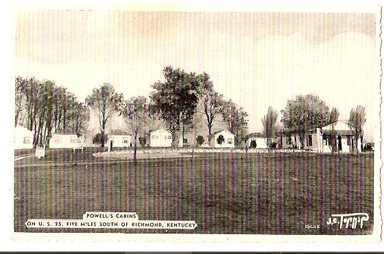 Kentucky ~ Powell's Cabins on U.S. 25, RICHMOND - printed PC