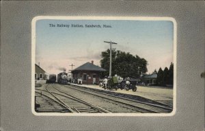 Sandwich Cape Cod MA RR Train Station Depot c1910 Postcard