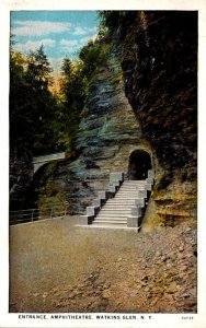 New York Watkins Glen Amphitheatre Entrance 1929 Curteich