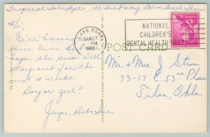 Florida~Sea Shells In The Sand & Poem~Vintage Postcard