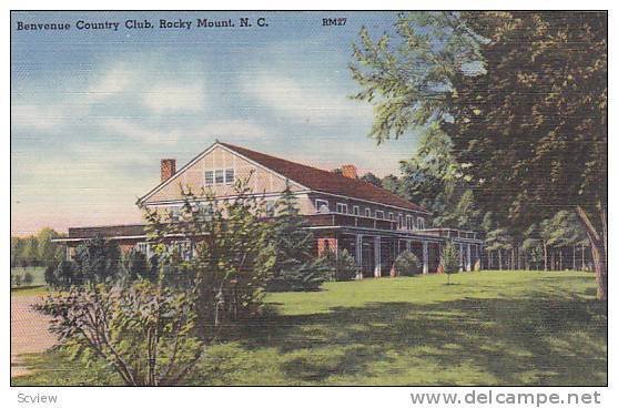 Exterior, Benvenue Country Club, Rocky Mount, North Carolina, 30-40s