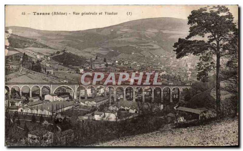 Old Postcard Tarare Vue Generale and Viaduct