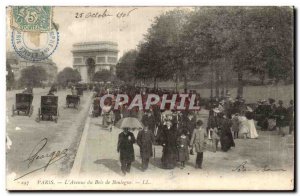 Paris L & # 39Avenue the Bois de Boulogne -Carte Old Post