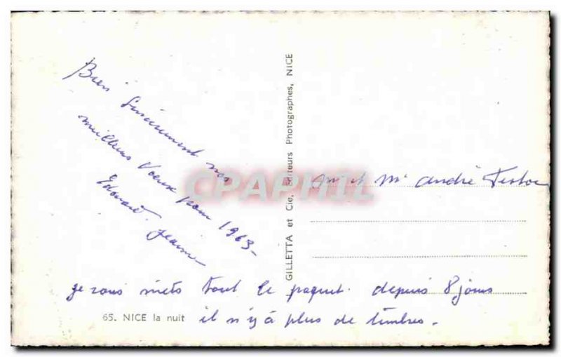 Postcard Old Nice Night