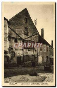 Old Postcard Vezelay House Settlers or Columbus