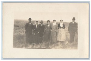 Grangeville Idaho ID Postcard RPPC Photo Farmers Scene Field Farming c1910's