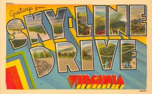 Greetings from Skyline Dr., Virginia Large Letter Unused 