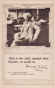 Man is the only animal that blushes - Mark Twain - DB