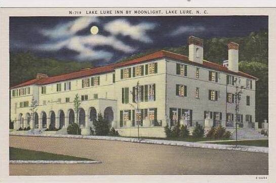 North Carolina Lake Lure Inn By Moonlight