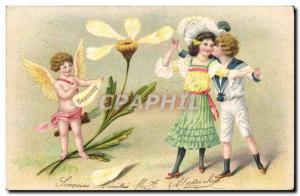 Old Postcard Fantasy Children Angel