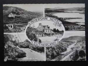 Sutherland INVERSHIN HOTEL 5 Image Multiview c1959 RP Postcard J.B. White