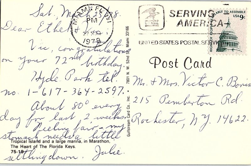 Chrome AERIAL VIEW Marathon On Key Vaca Florida FL AH8693