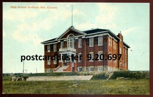 697 - SUDBURY Ontario Postcard 1910s High School
