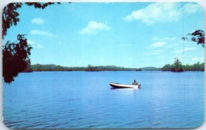 Postcard - Out for the Day - Fisherman on his Favorite Spot