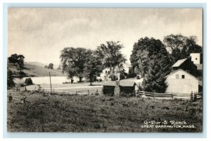 1912 G-Bar-S Ranch, Great Barrington, Massachusetts MA Postcard