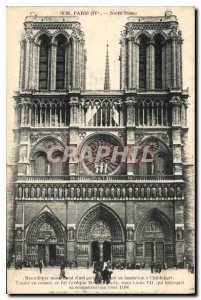 Old Postcard Paris Notre Dame