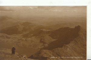 Wales Postcard - On The Top of Snowdon - Caernarvonshire - Ref 19815A