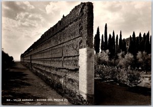 Villa Adriana - Rovine Del Pecile Tivoli Italy Wall Pine Trees Postcard