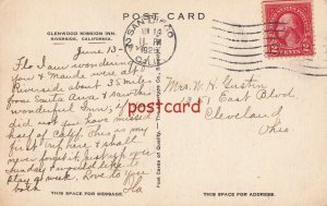 1925 RIVERSIDE CA Garden of Bells Mission Inn, to Mrs W.H. Gustin in Cleveland