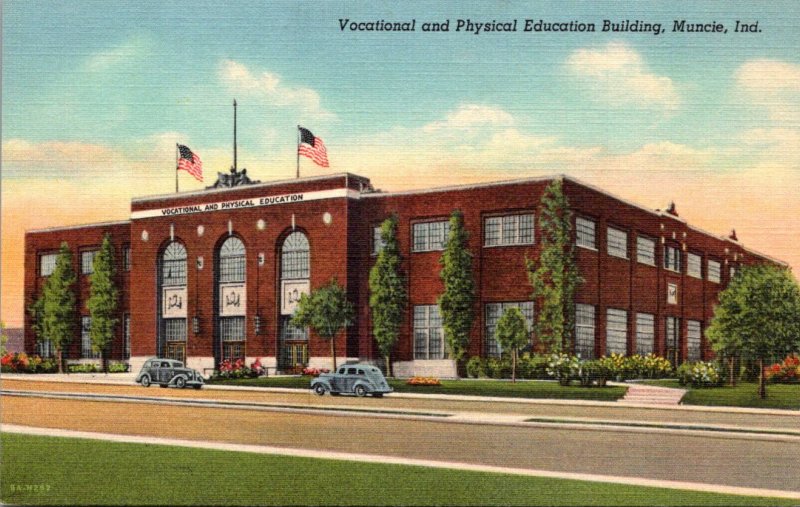 Indiana Muncie Vocational and Physical Education Building Curteich