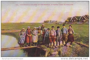 Netherlands Marken Fishermen's Children In Traditional Costume