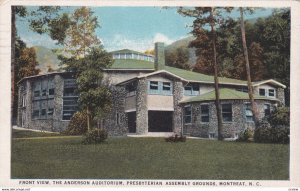 MONTREAT, North Carolina, PU-1923; Front, Anderson Auditorium, Presbyterian A...