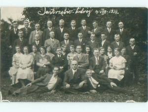 Old rppc GROUP OF PEOPLE Great Postcard AB1353