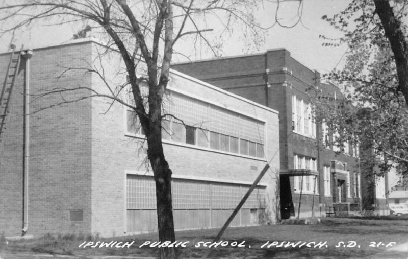 Ipswich South Dakota Public School Real Photo Antique Postcard K82213