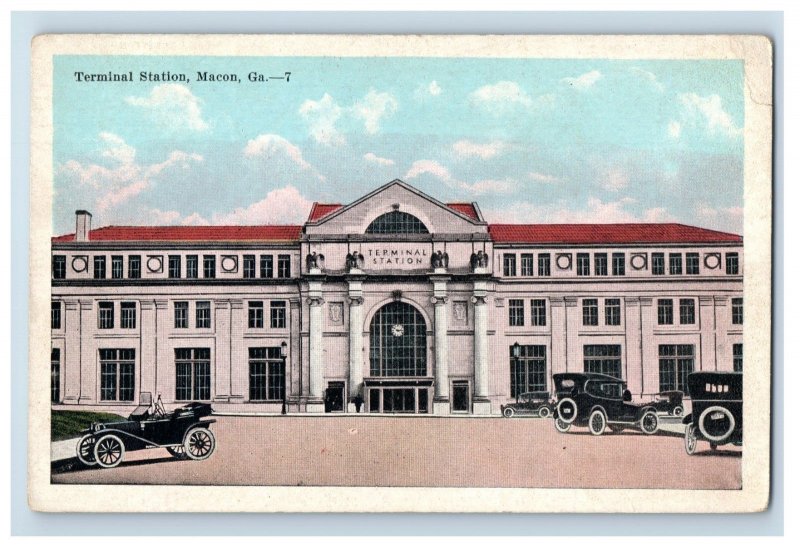 C. 1910 Terminal Station Macon Ga. Postcard P191E