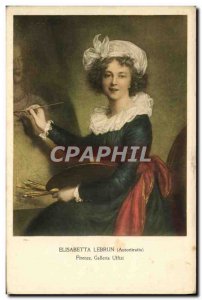 Old Postcard Elisabetta Lebrun Florence Uffizi Gallery