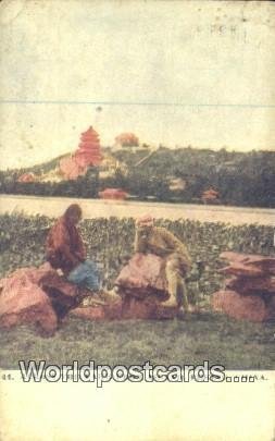 Across Lake from Island Peking China 1909 