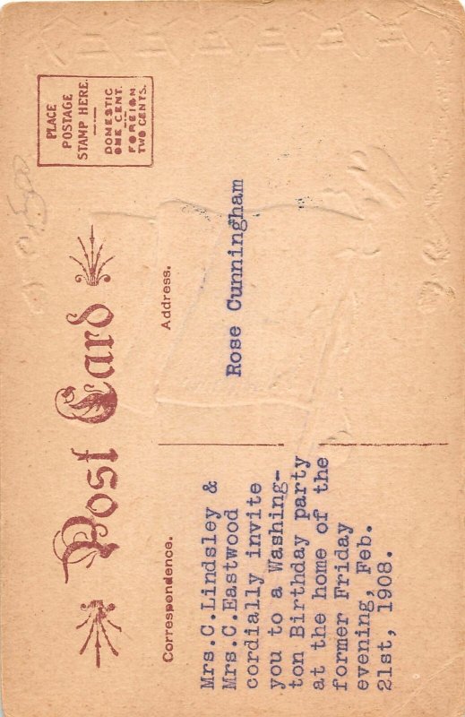 G79/ Patriotic Postcard c1910 American Flag Shield Gold Eagle 7