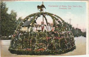 Tournament of Roses Parade Floral Float on New Year's Day Pasadena CA California