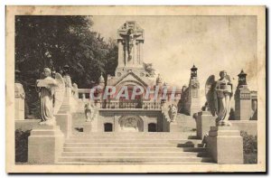 Old Postcard Basilica of Lisieux The exterior of the Cross of Calvary view & ...