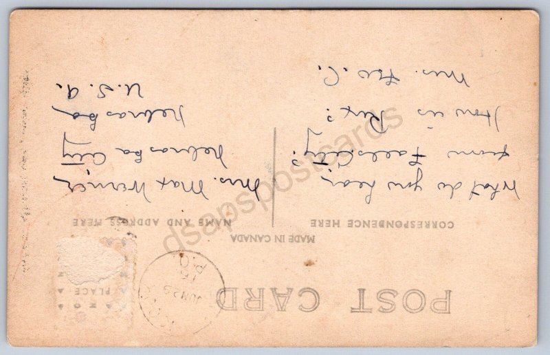 K35/ Coaticook Quebec Canada RPPC Postcard c1910 Baptist Church 50