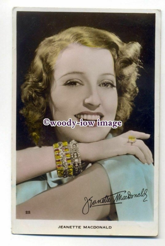 b4404 - Film Actress - Jeanette Macdonald -  postcard