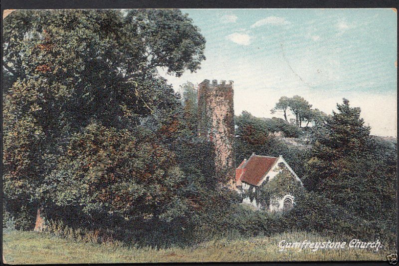 Wales Postcard - Gumfreystone Church   A5448