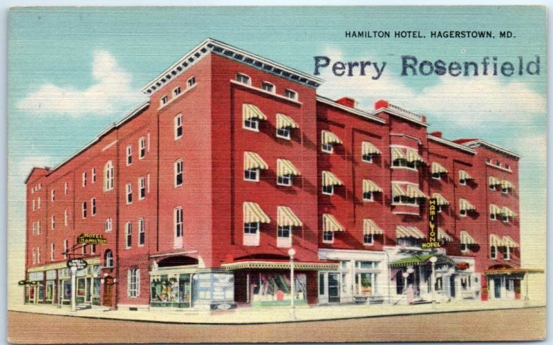 Postcard - Hamilton Hotel - Hagerstown, Maryland