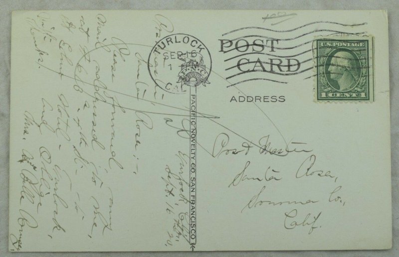 C.1920's Tuolumne River Dam La Grange, CA Monochrome Postcard P103